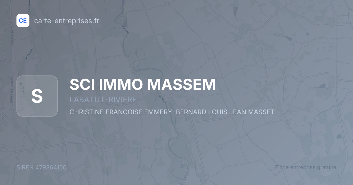 SCI IMMO MASSEM — 479364150 — fiche entreprise