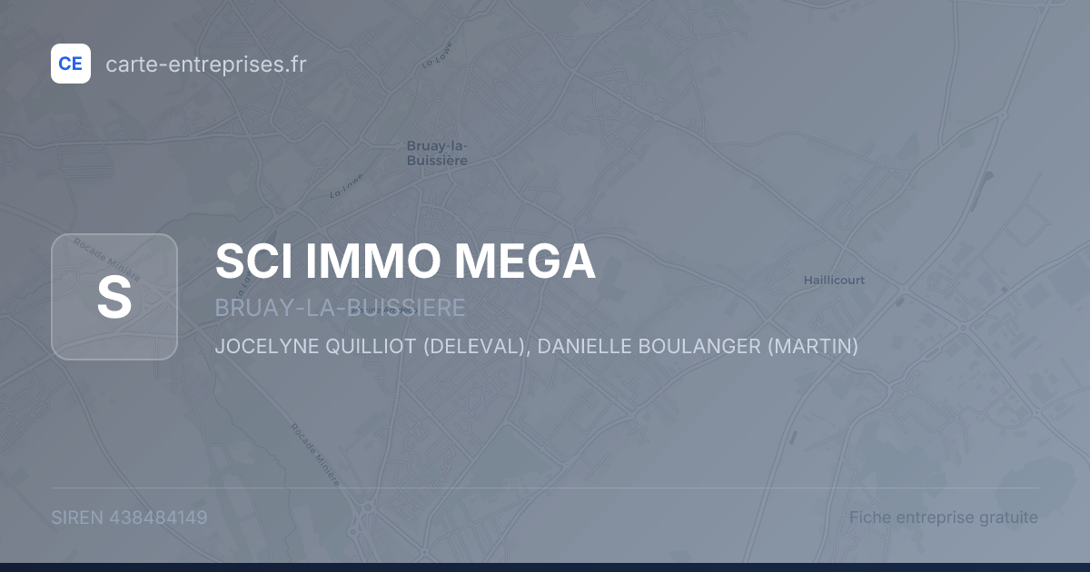 SCI IMMO MEGA — 438484149 — fiche entreprise
