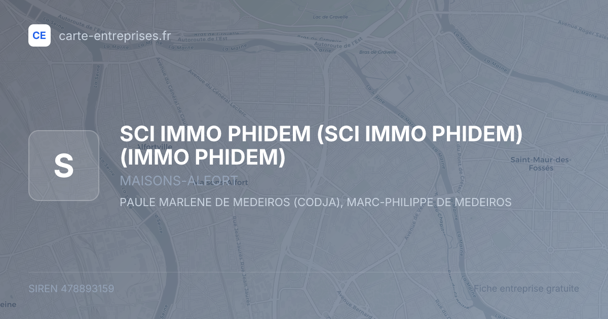 SCI IMMO PHIDEM (SCI IMMO PHIDEM) (IMMO PHIDEM) — 478893159 — fiche entreprise