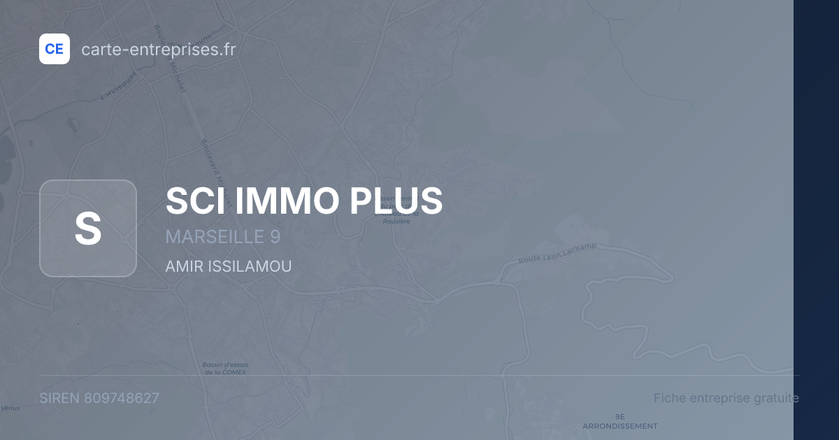 SCI IMMO PLUS — 809748627 — fiche entreprise