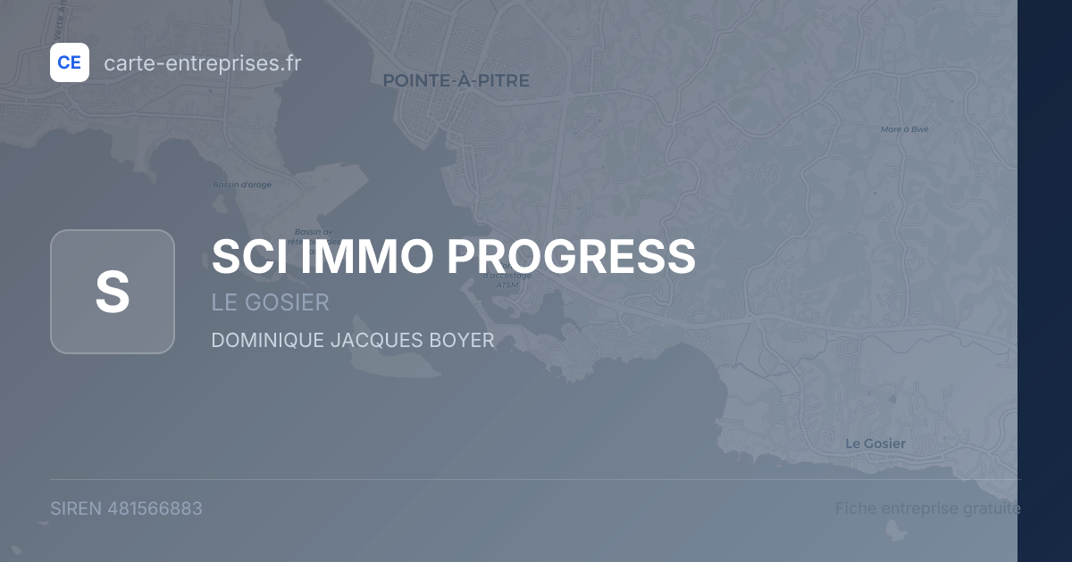 SCI IMMO PROGRESS — 481566883 — fiche entreprise