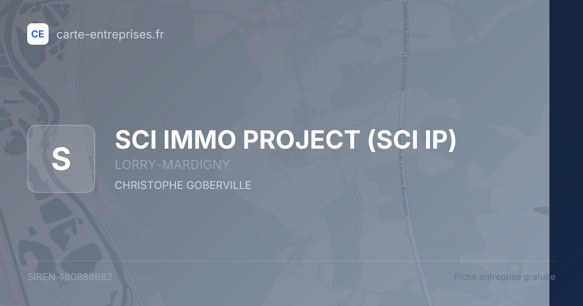 SCI IMMO PROJECT (SCI IP) — 480988682 — fiche entreprise