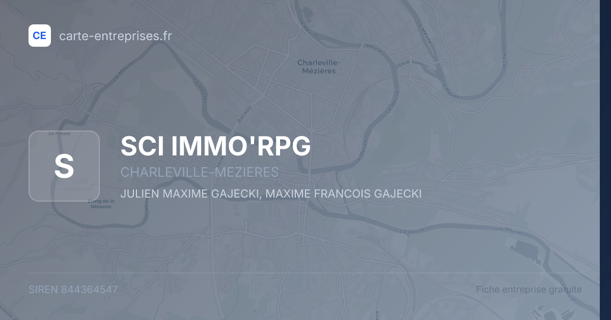 SCI IMMO'RPG — 844364547 — fiche entreprise