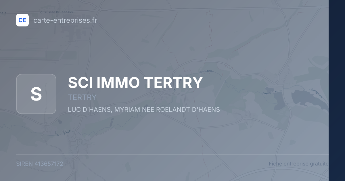 SCI IMMO TERTRY — 413657172 — fiche entreprise