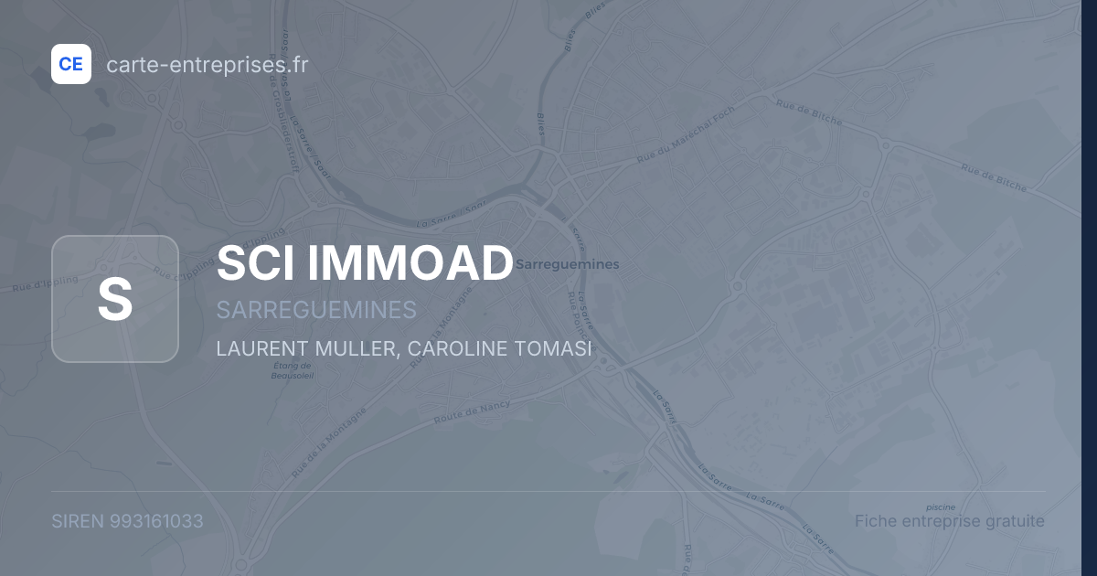 SCI IMMOAD — 993161033 — fiche entreprise