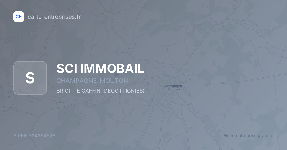 SCI IMMOBAIL — 334364528 — fiche entreprise