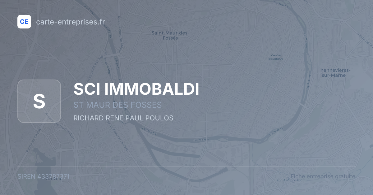 SCI IMMOBALDI — 433787371 — fiche entreprise