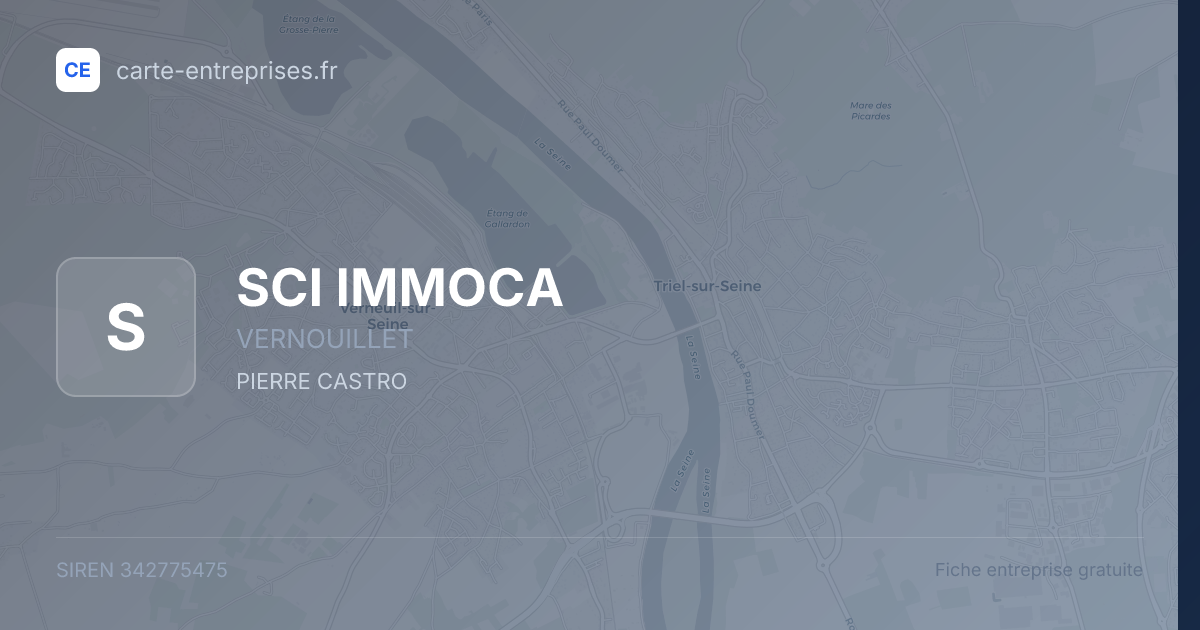 SCI IMMOCA — 342775475 — fiche entreprise