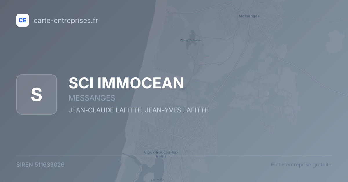 SCI IMMOCEAN — 511633026 — fiche entreprise