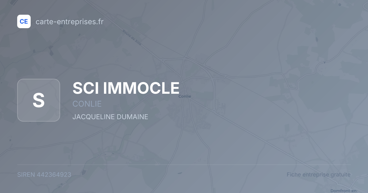 SCI IMMOCLE — 442364923 — fiche entreprise
