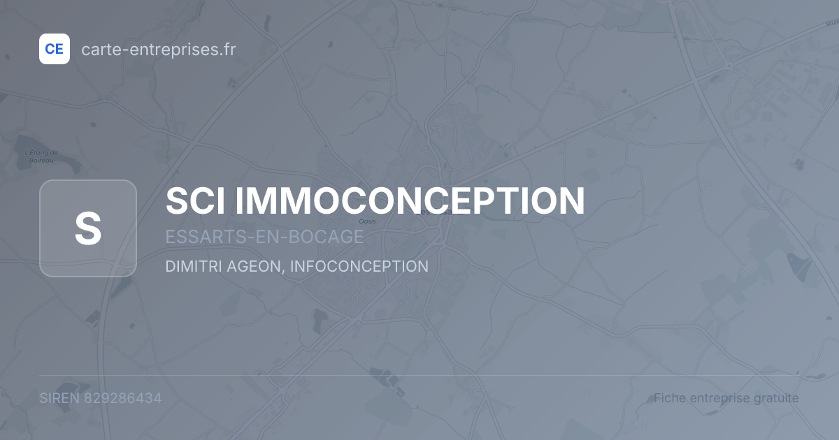 SCI IMMOCONCEPTION — 829286434 — fiche entreprise