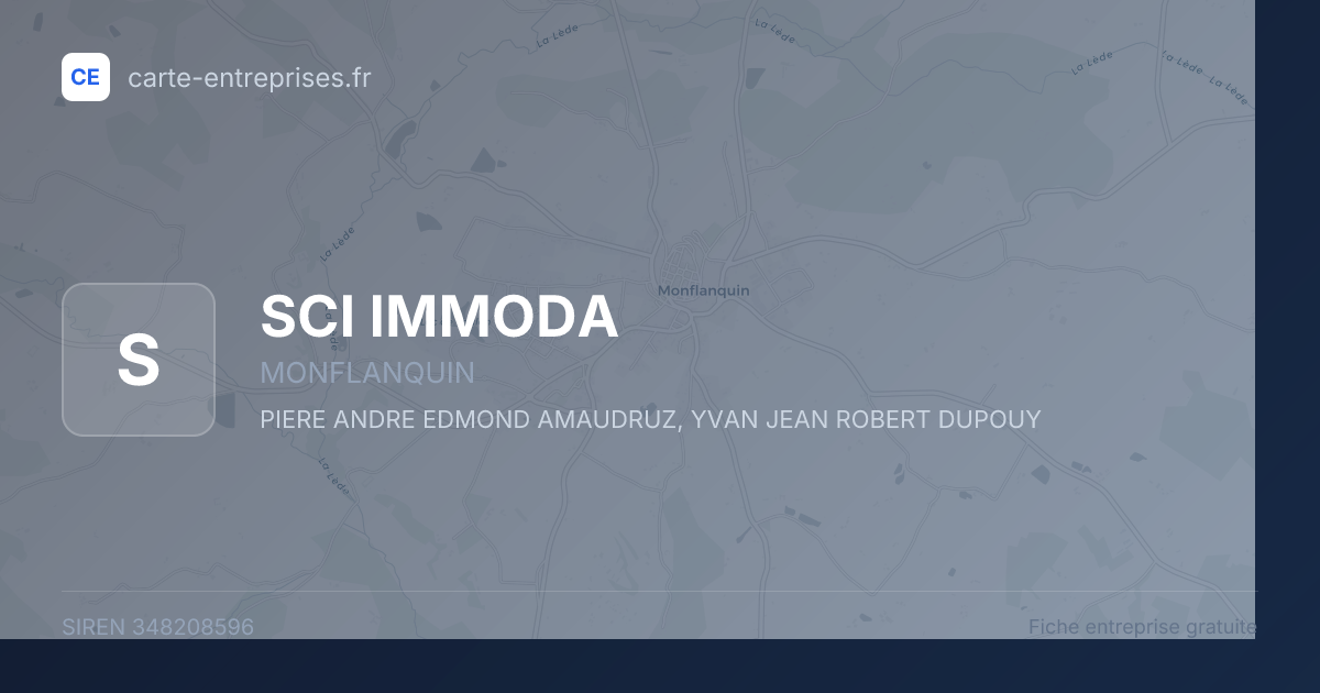 SCI IMMODA — 348208596 — fiche entreprise