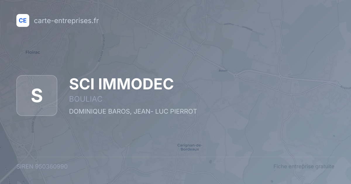 SCI IMMODEC — 950360990 — fiche entreprise