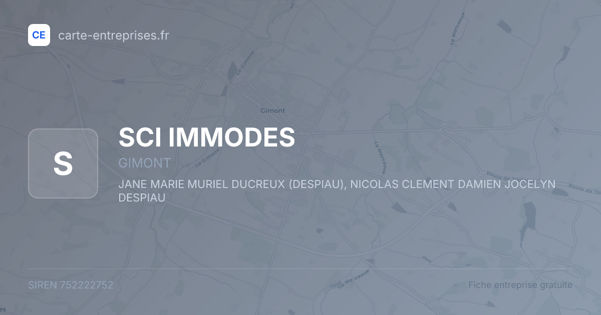 SCI IMMODES — 752222752 — fiche entreprise