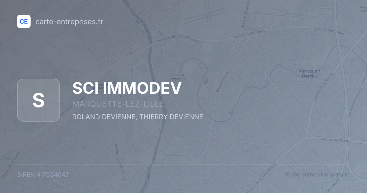SCI IMMODEV — 417534047 — fiche entreprise