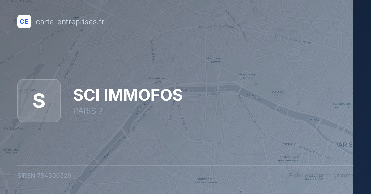 SCI IMMOFOS — 784300329 — fiche entreprise