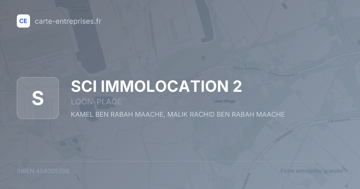 SCI IMMOLOCATION 2 — 454005398 — fiche entreprise