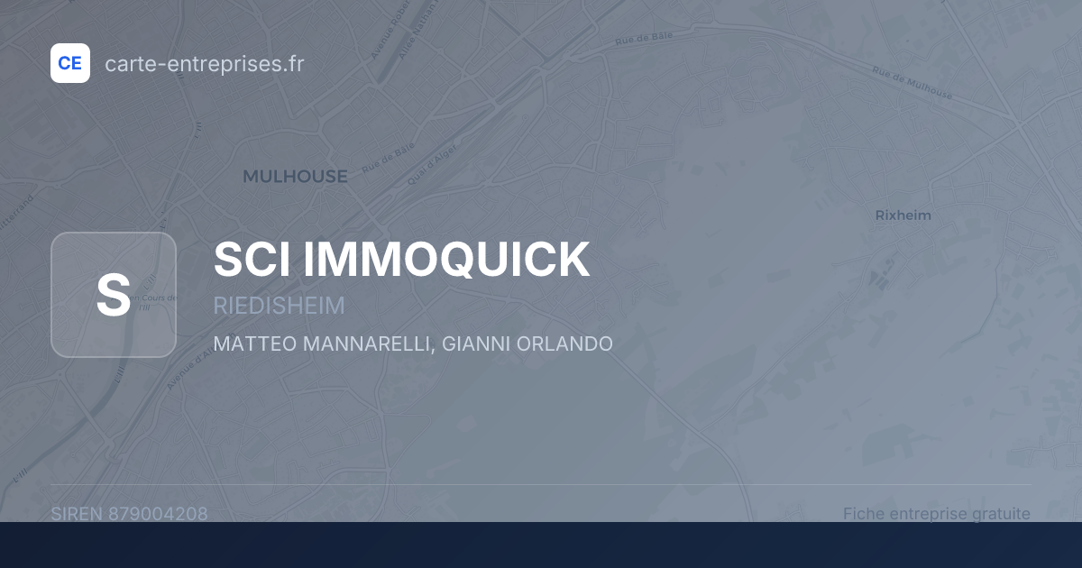 SCI IMMOQUICK — 879004208 — fiche entreprise