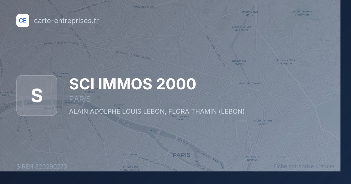 SCI IMMOS 2000 — 320290273 — fiche entreprise