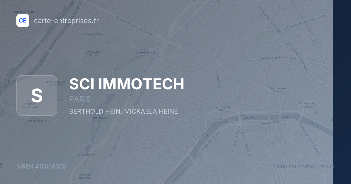 SCI IMMOTECH — 412669335 — fiche entreprise