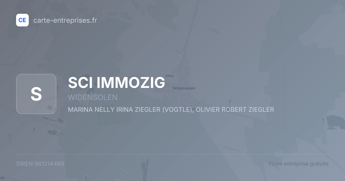 SCI IMMOZIG — 981214489 — fiche entreprise