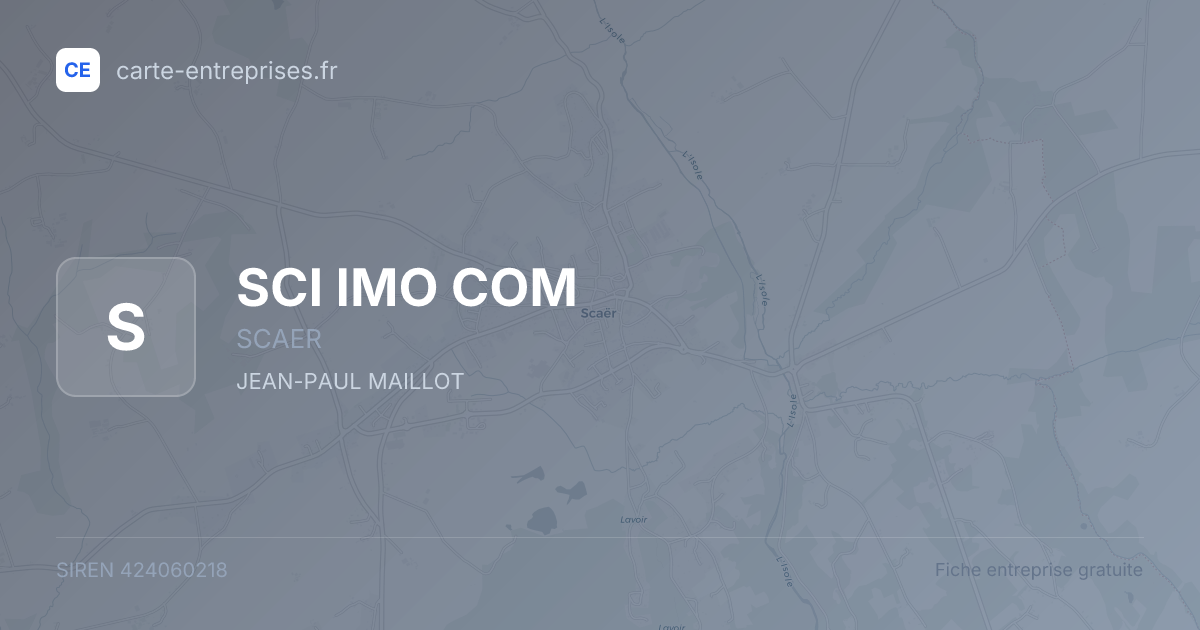 SCI IMO COM — 424060218 — fiche entreprise