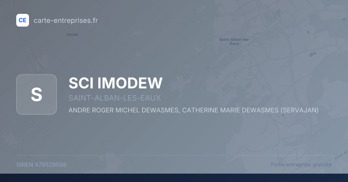 SCI IMODEW — 479528598 — fiche entreprise