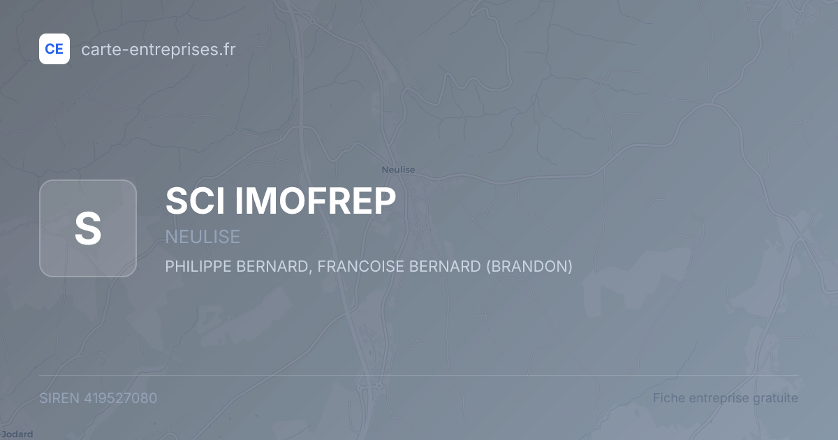 SCI IMOFREP — 419527080 — fiche entreprise