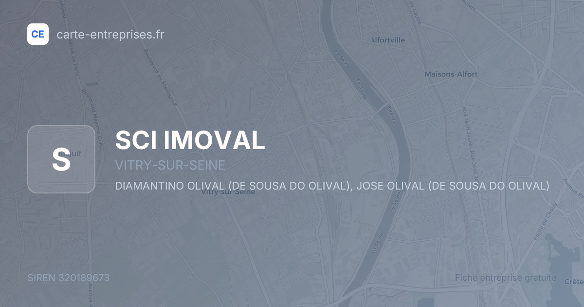 SCI IMOVAL — 320189673 — fiche entreprise