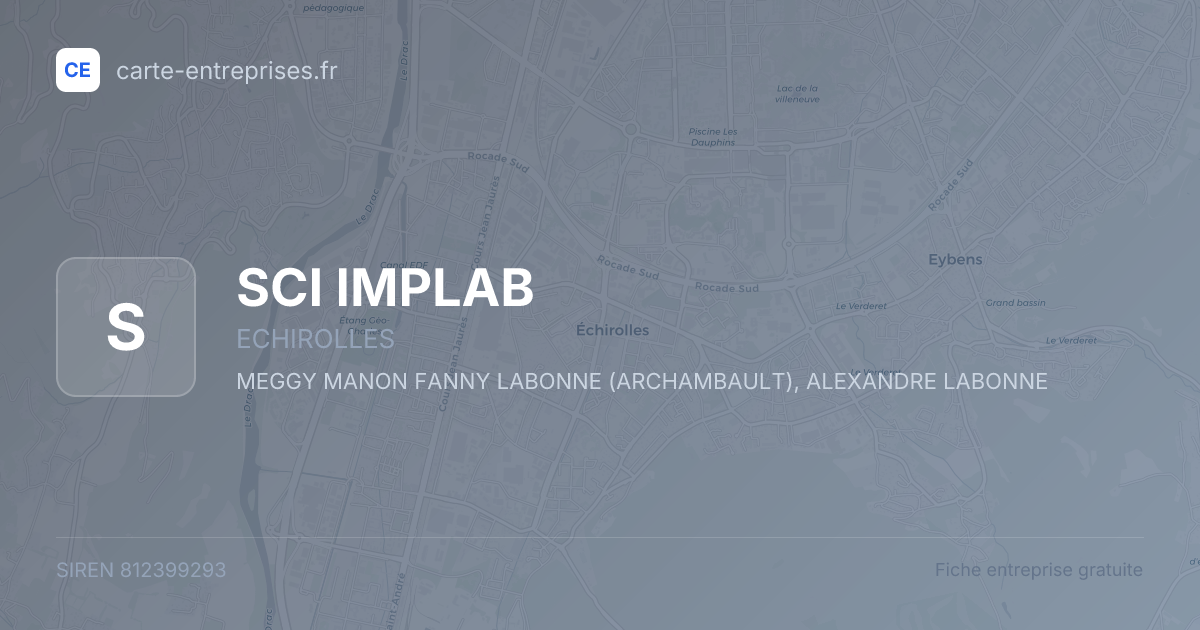 SCI IMPLAB — 812399293 — fiche entreprise