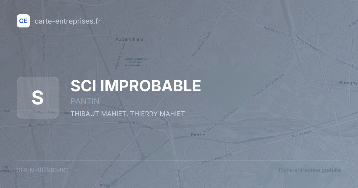 SCI IMPROBABLE — 482983491 — fiche entreprise