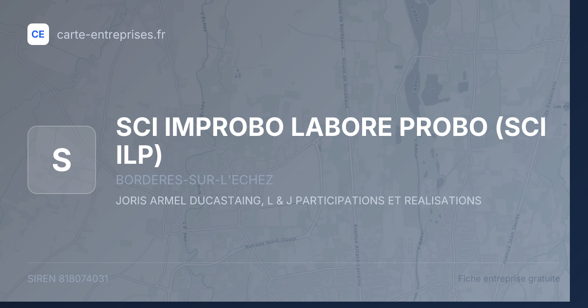 SCI IMPROBO LABORE PROBO (SCI ILP) — 818074031 — fiche entreprise