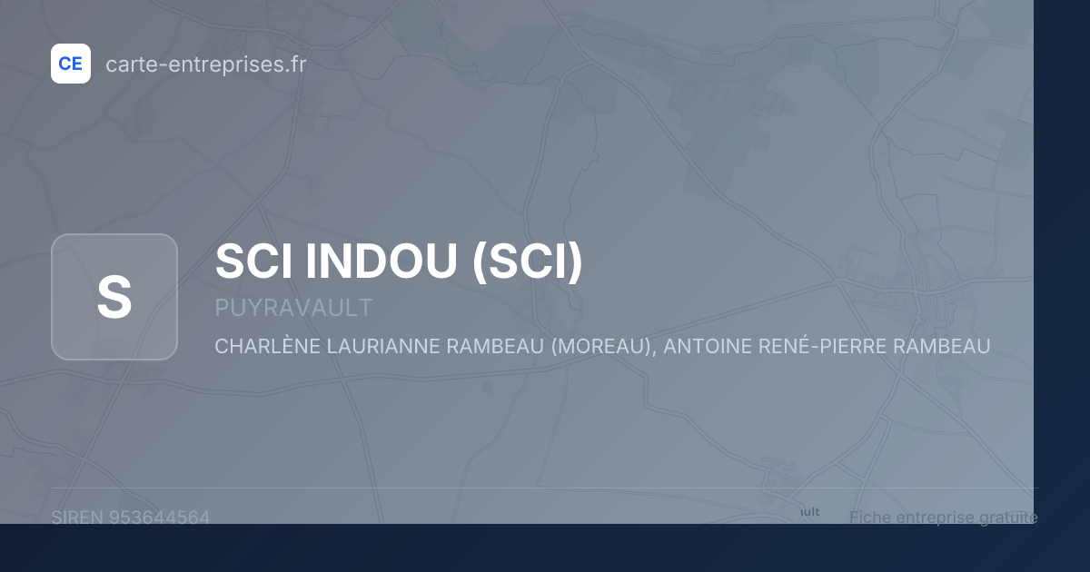 SCI INDOU (SCI) — 953644564 — fiche entreprise
