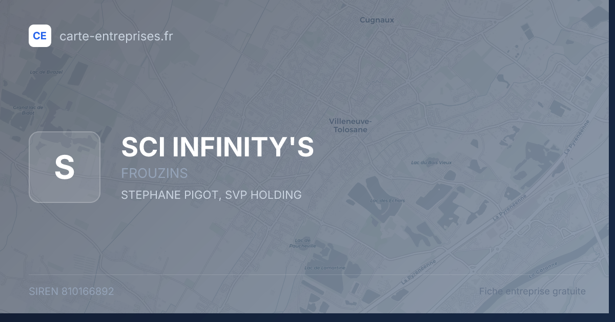 SCI INFINITY'S — 810166892 — fiche entreprise
