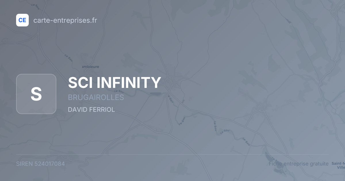 SCI INFINITY — 524017084 — fiche entreprise