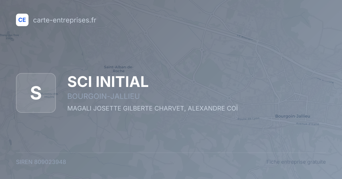 SCI INITIAL — 809023948 — fiche entreprise