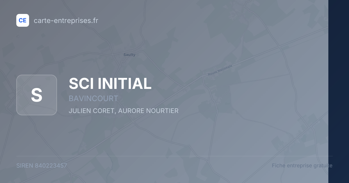 SCI INITIAL — 840223457 — fiche entreprise