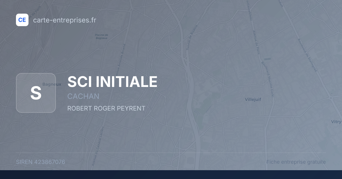 SCI INITIALE — 423867076 — fiche entreprise