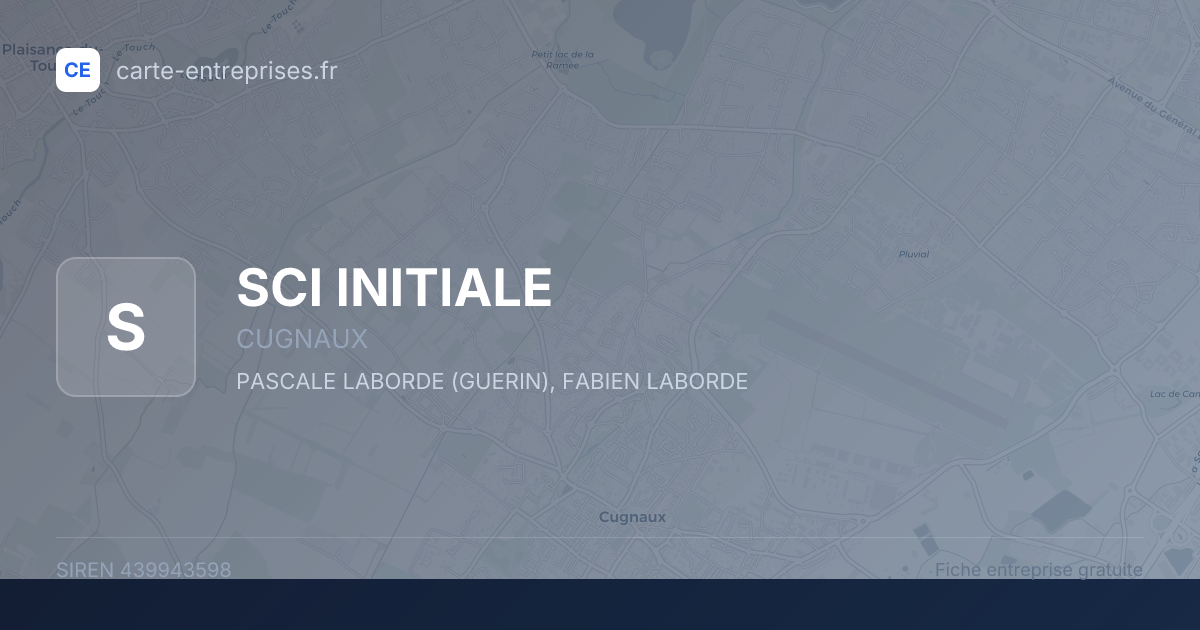SCI INITIALE — 439943598 — fiche entreprise