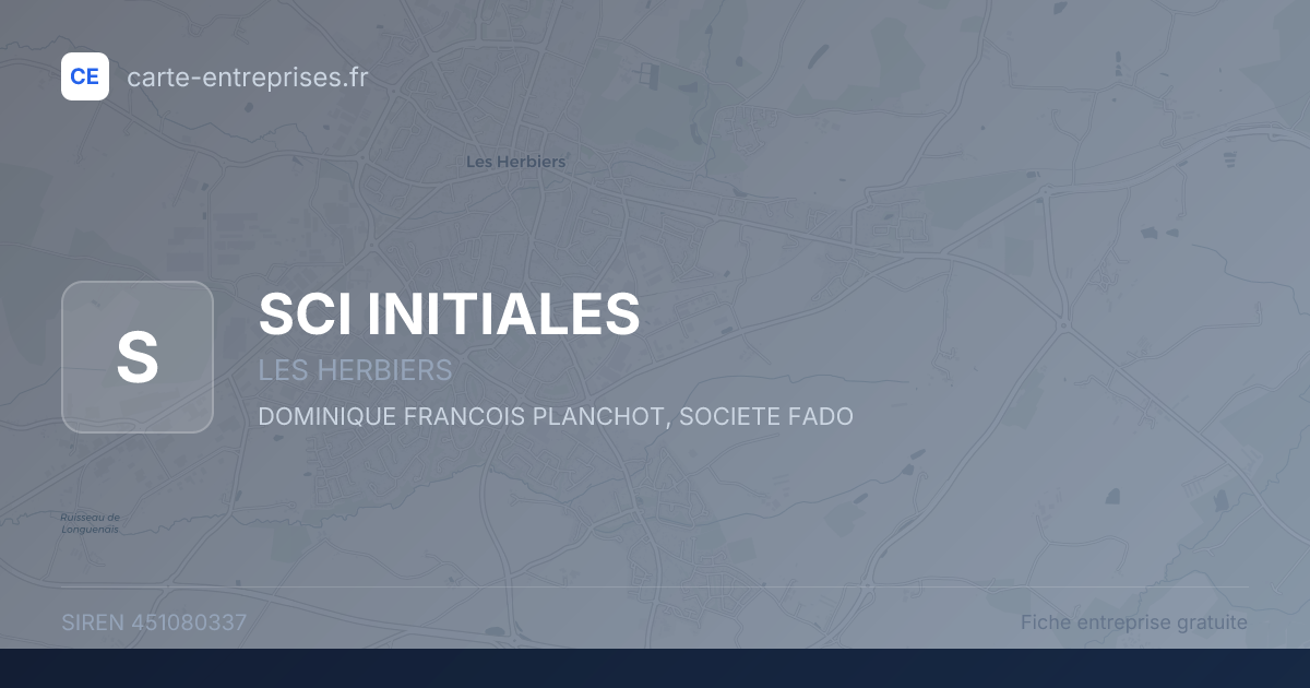SCI INITIALES — 451080337 — fiche entreprise