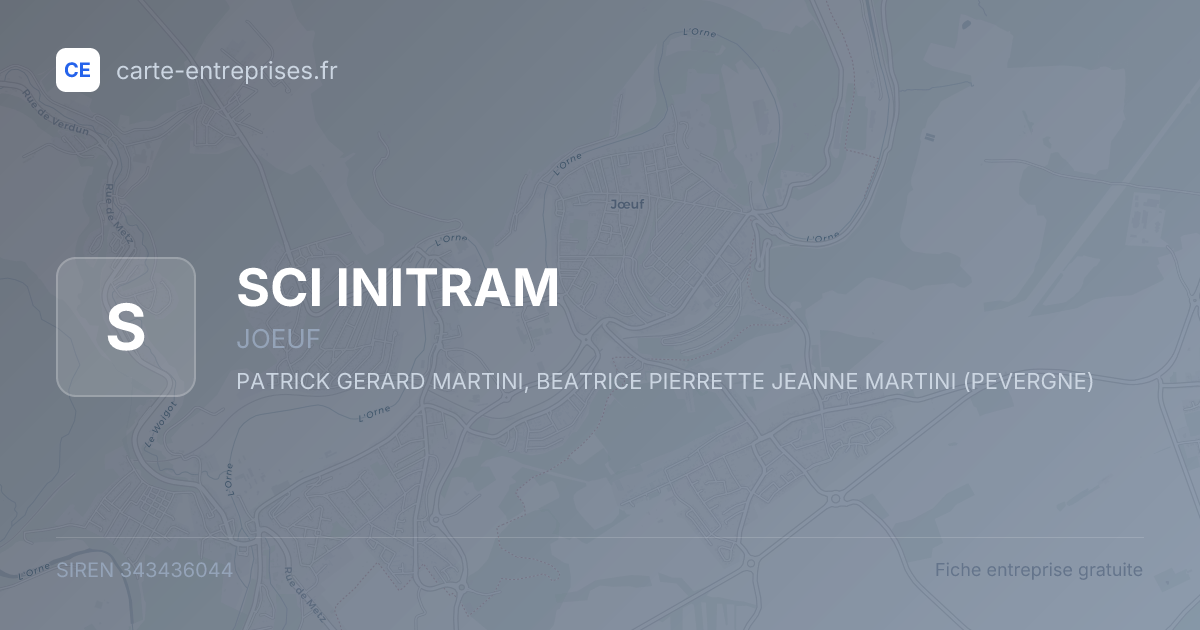 SCI INITRAM — 343436044 — fiche entreprise