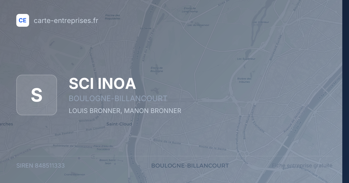 SCI INOA — 848511333 — fiche entreprise