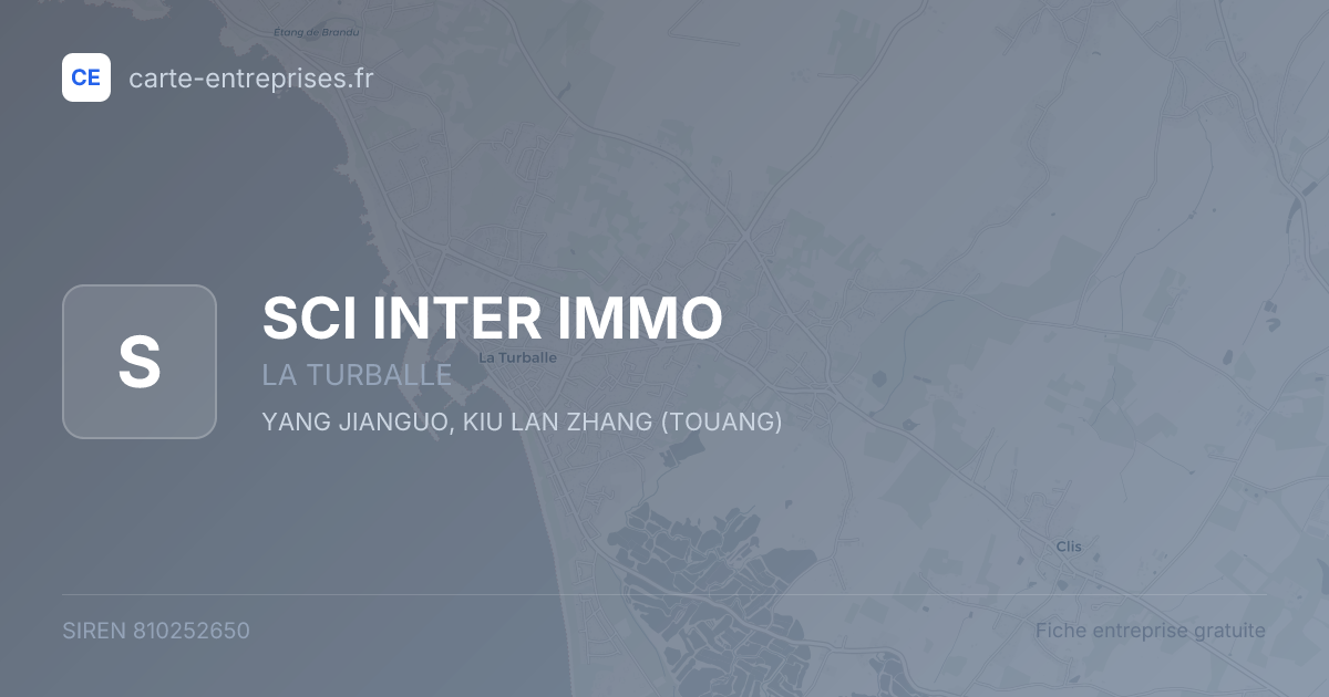 SCI INTER IMMO — 810252650 — fiche entreprise