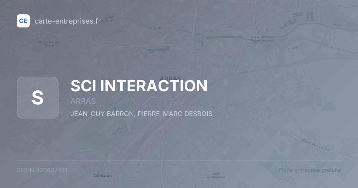 SCI INTERACTION — 423637461 — fiche entreprise