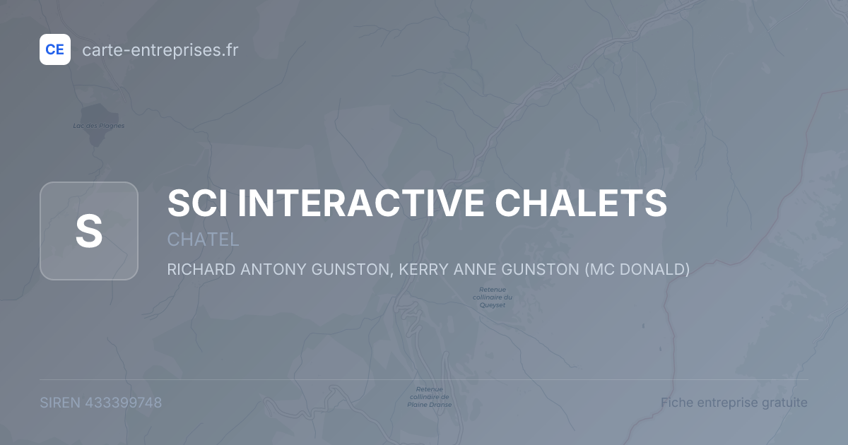 SCI INTERACTIVE CHALETS — 433399748 — fiche entreprise