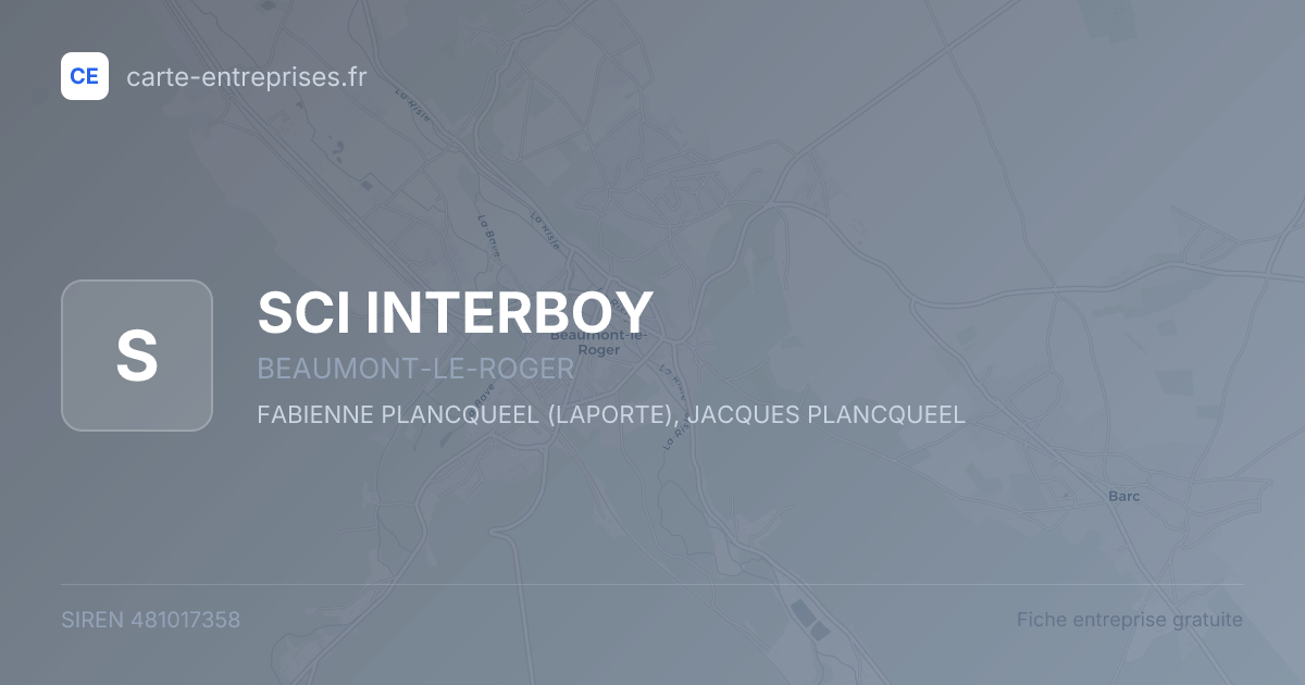 SCI INTERBOY — 481017358 — fiche entreprise