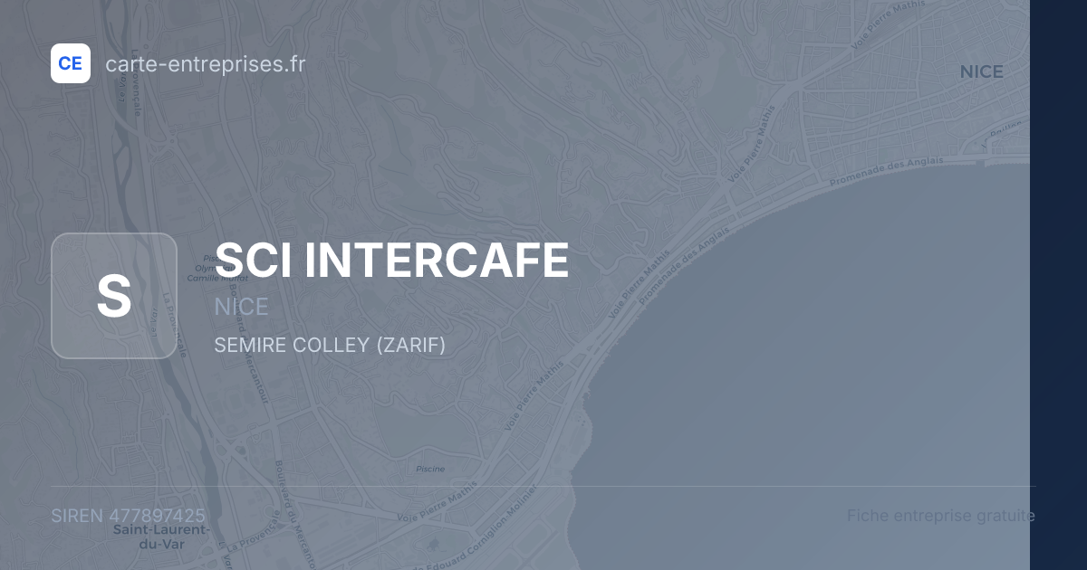 SCI INTERCAFE — 477897425 — fiche entreprise