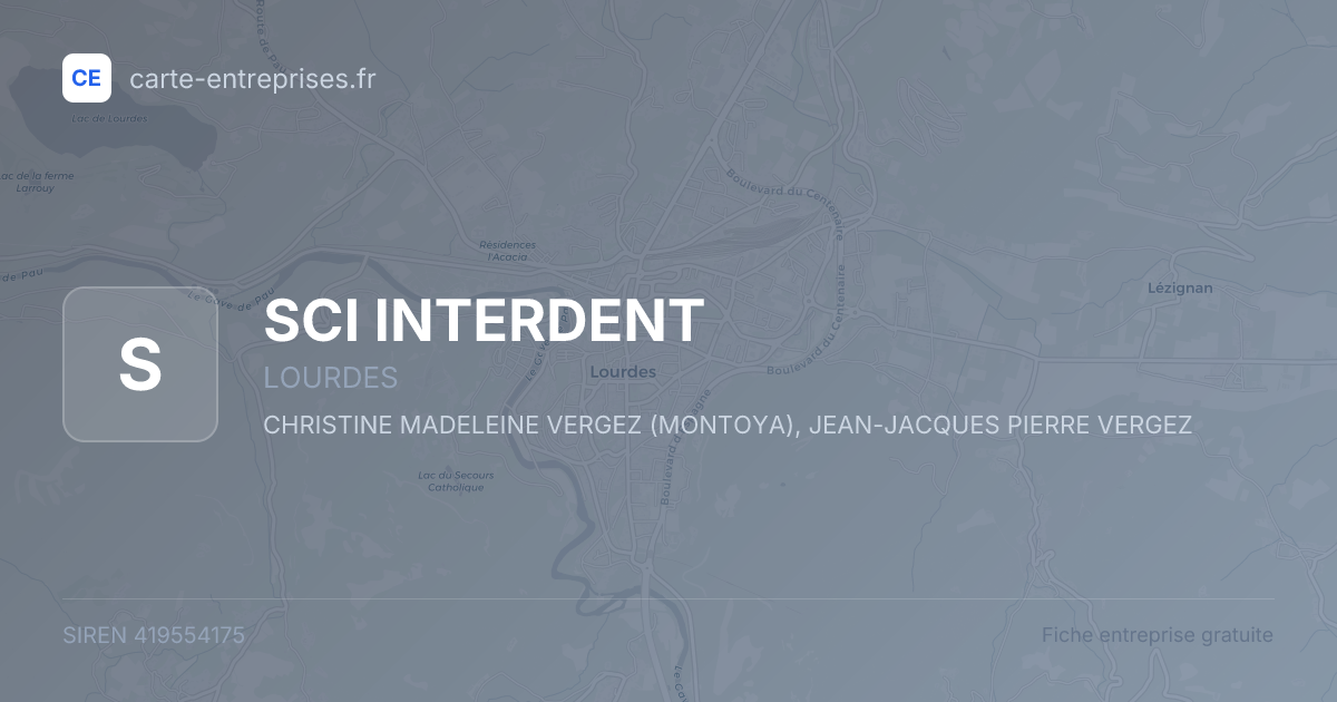 SCI INTERDENT — 419554175 — fiche entreprise