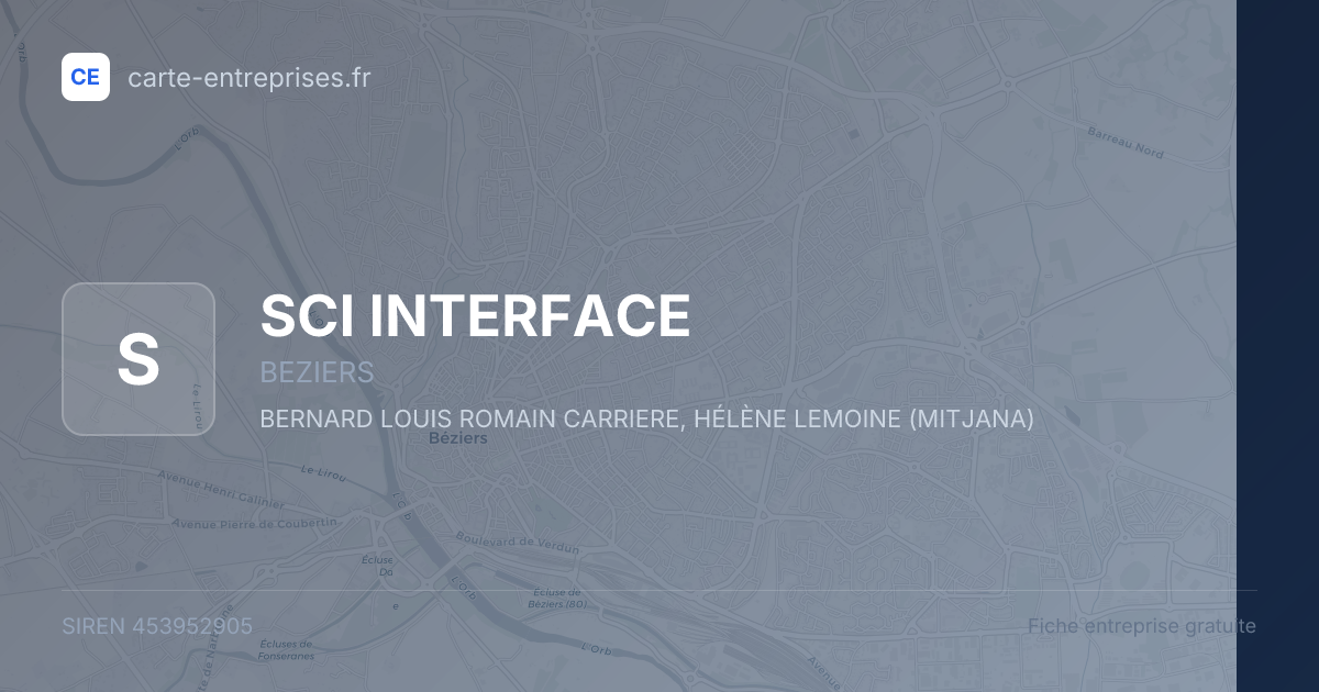 SCI INTERFACE — 453952905 — fiche entreprise