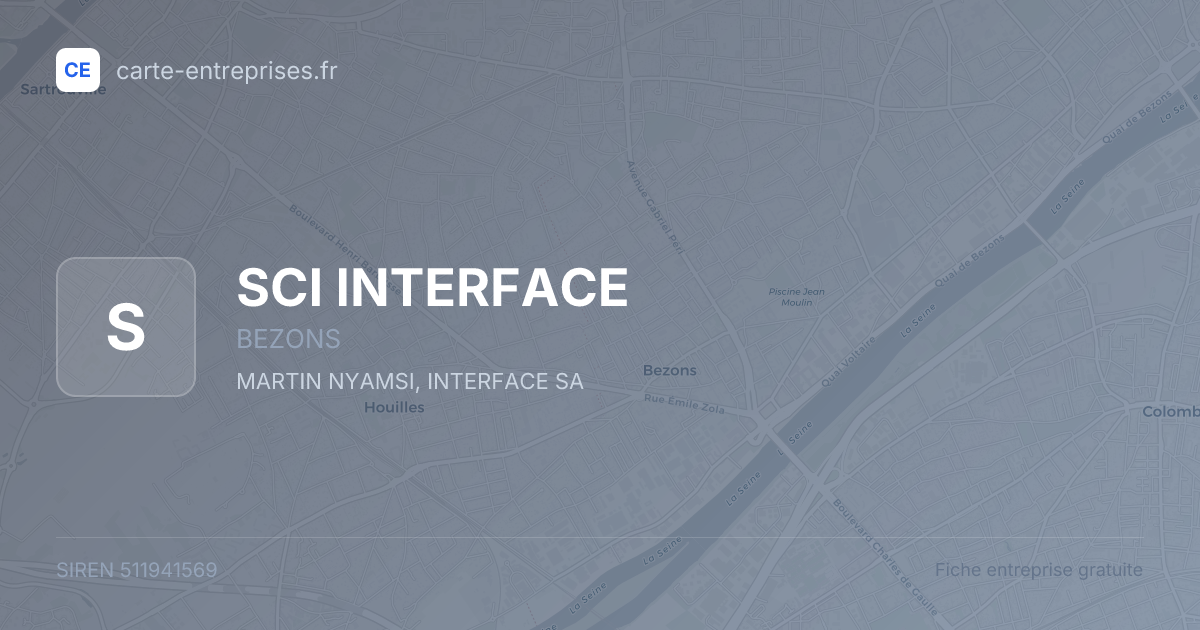 SCI INTERFACE — 511941569 — fiche entreprise